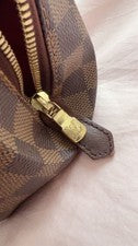 LOUIS VUITTON Damier Pattern Small Brown Handbag Well-kept #QYAQ9F
