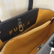 FURLA Mia Stella Tote Bag Black/Yellow #QYJAGF