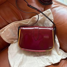 Salvatore Ferragamo Patent Leather Shoulder Bag #QY7R8L