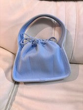 ALEXANDER WANG Ryan Small Rib Knit Bag Light Blue Hard to Find Color 2024 #QYFHXX