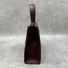 SAINT LAURENT Lace-Up Handbag, Bordeaux Leather #QYBDHE