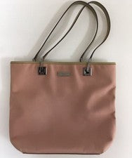 GUCCI Handbag Pink Canvas Beige Leather Shoulder Bag W24 H28 D10cm Dust #QY85K9