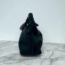 PRADA Prada Nylon Leather Black Pouch Handbag #QY7PY7