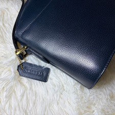 Italian-made Old Coach shoulder bag, navy, 4405 #QYFVWD
