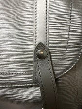 LOUIS VUITTON Christopher PM Epi Leather Backpack Black #QY30PQ