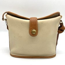 USA-made COACH Old Coach beige genuine leather shoulder bag ✧ #QY609I