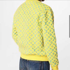 Louis Vuitton Rainbow Monogram Playground Sweatshirt XL Yellow Blue New
