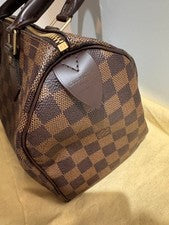 LOUIS VUITTON Damier Canvas Handbag Speedy 25 Women #QY4PZ8