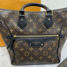 LOUIS VUITTON Monogram Canvas Handbag Classic Brown Logo Home Stored Jap #QYCWDS