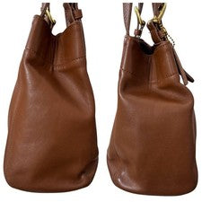 Old COACH Leather Bucket Bag Brown Vtg #QY6FNN