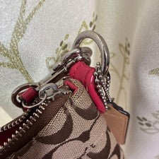 COACH shoulder bag, Pink, Canvas #QYAYOM