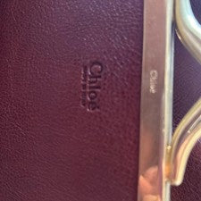CHLOE Canvas Leather Handbag Brown Dark #QY98OG