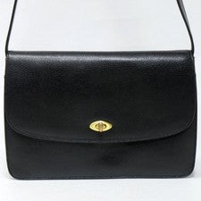 Old Coach Turnlock Shoulder Bag, Black, Made in Italy #QY55HB