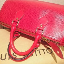 LOUIS VUITTON Epi Mini Boston Handbag Red #QYEEE2