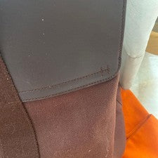 HERMES Valparaiso Brown Pouch Orange #QYGYUE