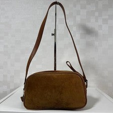 Old Coach Camera Bag, One-Shoulder, Suede, Brown Leather (y2k) #QY0V9O