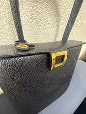 DELVAUX Black Leather Classic Handbag Women #QY7J6T