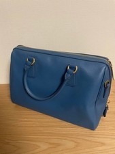 PRADA Saffiano Leather 2-Way Handbag BL0823 Cobalt Blue #QYGYRW