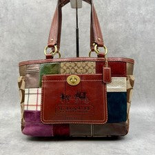COACH Patchwork Tote Bag with Turnlock closure 11358 (Handbag) #QY7Y86