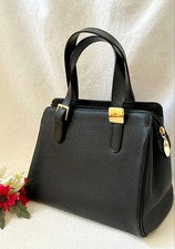 Burberrys Formal Leather Handbag, Black #QY0GLV
