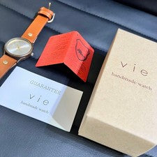 vie Handmade Watch, Tochigi Leather Style, Retro Brass #QY7APK
