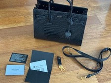 SAINT LAURENT crocodile embossed handbag #QYGB08