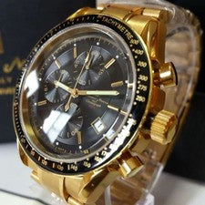 Gold IP coating Multifunction chronograph 100M water resistant #PFAIZ1