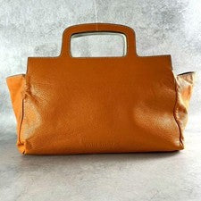 Y2K archive Miu Miu handbag, leather, orange #QYC0FM