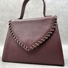 SAINT LAURENT Lace-Up Handbag, Bordeaux Leather #QYBDHE