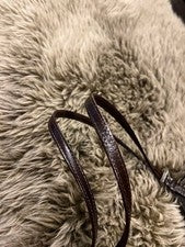 Fendi handbag, Zucca pattern, Mamma Bucket, half-moon design, brown. #QY4Q2X