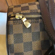LOUIS VUITTON Papillon Damier Canvas Handbag N51303 + Pouch #QY2TCQ