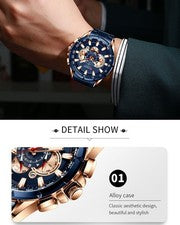 New Curren Watch, Top Brand Silverrose Men's Luminous Waterproof Sport C #PF37W2