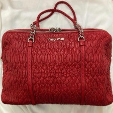 miu miu Miu Miu Nappa Crockett Matelasse Bag