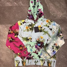 Louis Vuitton Floral Hoodie Pink White S Paris Brand New