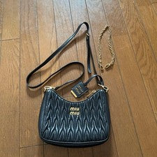 miu miu black shoulder bag