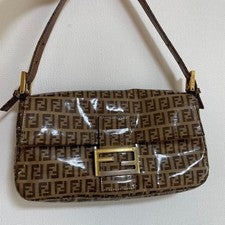 Fendi Mamma Bucket Zucchino Enamel Leather One-Shoulder Bag #QYGJ6B