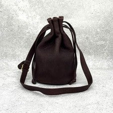 Old Coach Leather Drawstring Bucket Bag #QY3V7M