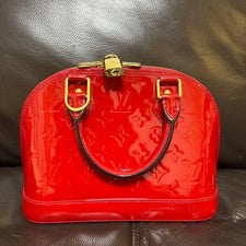 LOUIS VUITTON Patent Leather Handbag Red #QYGIAO