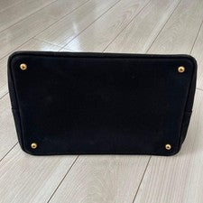 PRADA Canapa Nero (NERO) Medium Size Tote Bag/Handbag #QY1YSJ