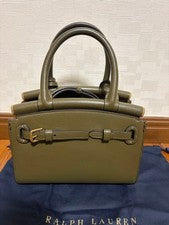 RALPH LAUREN RL50 Mini Satchel 2-Way Handbag, Khaki #QY2LZL