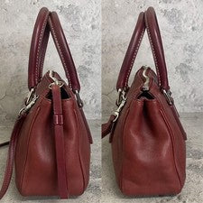 Old Coach Leather Red 2way Shoulder Bag #QYBLFK