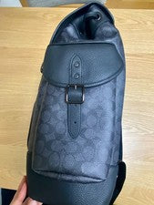 COACH men's backpack black #QYFNN4