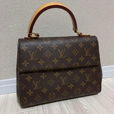LOUIS VUITTON Cluny BB Monogram Canvas Brown Leather Handbag withStrap Key #QYFW82