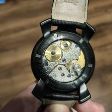GaGa Watch Black Green Winding #QY3O10