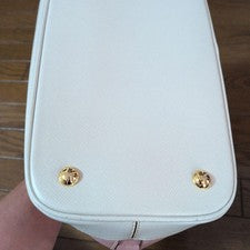 PRADA Saffiano Handbag Pink White #QYG3L2