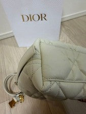 Dior Nomad Pouch Cannage Shoulder Bag for Women, White #QYBF3Y