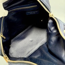 Tod's Mink Leather Handbag, Navy and White, Genuine Fur, VV267 #QYJIUD
