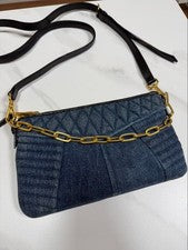 Miu Miu denim handbag with gold chain #QYAB25