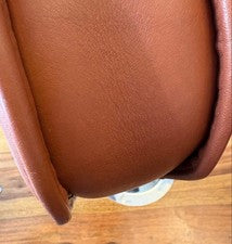 Old Coach Leather Shoulder Bag, Brown, Round Shape #QY133W