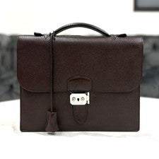 HERM?S Sac ? D?p?ches 27 Epsom Chocolate J Stamp Brown Leather #QY7JHJ